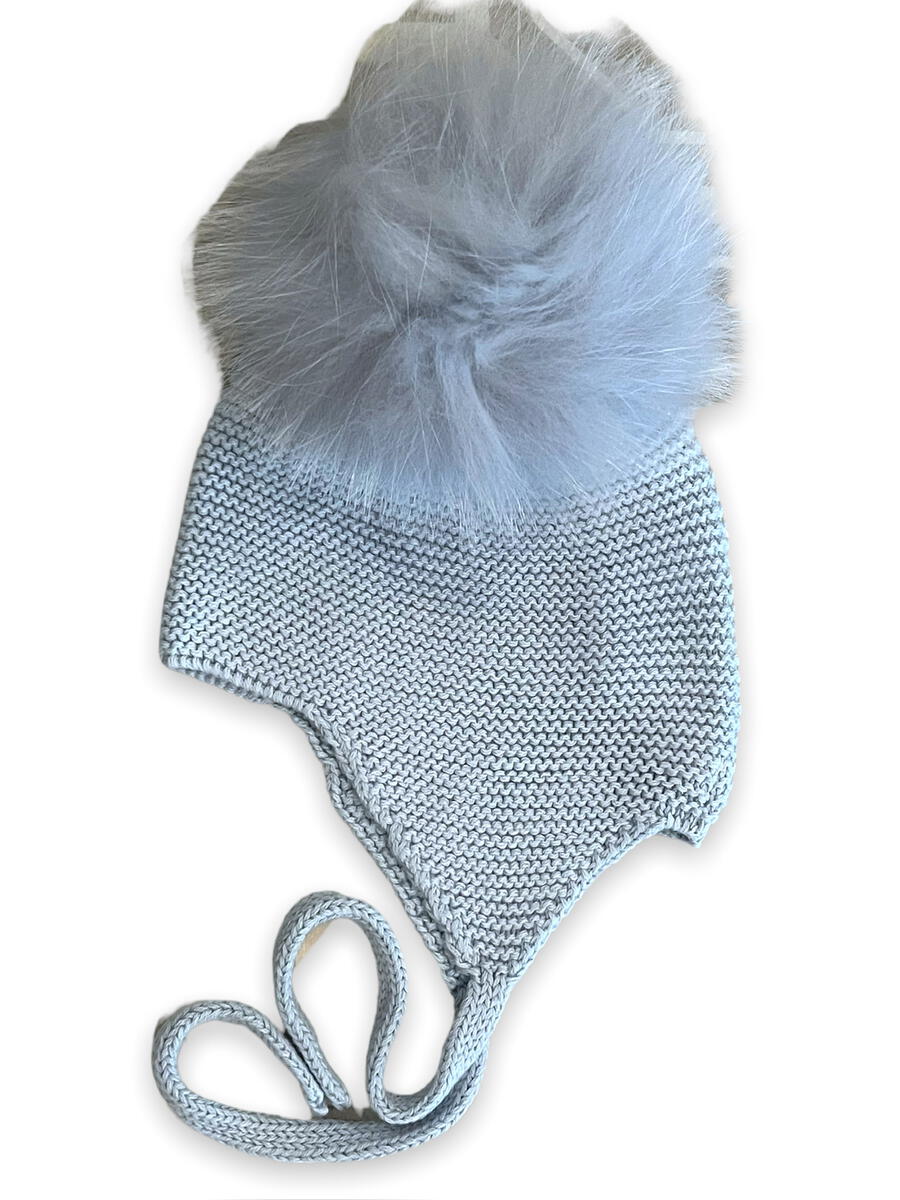 Pom Aviator Hat Light Blue / Light Blue Pom