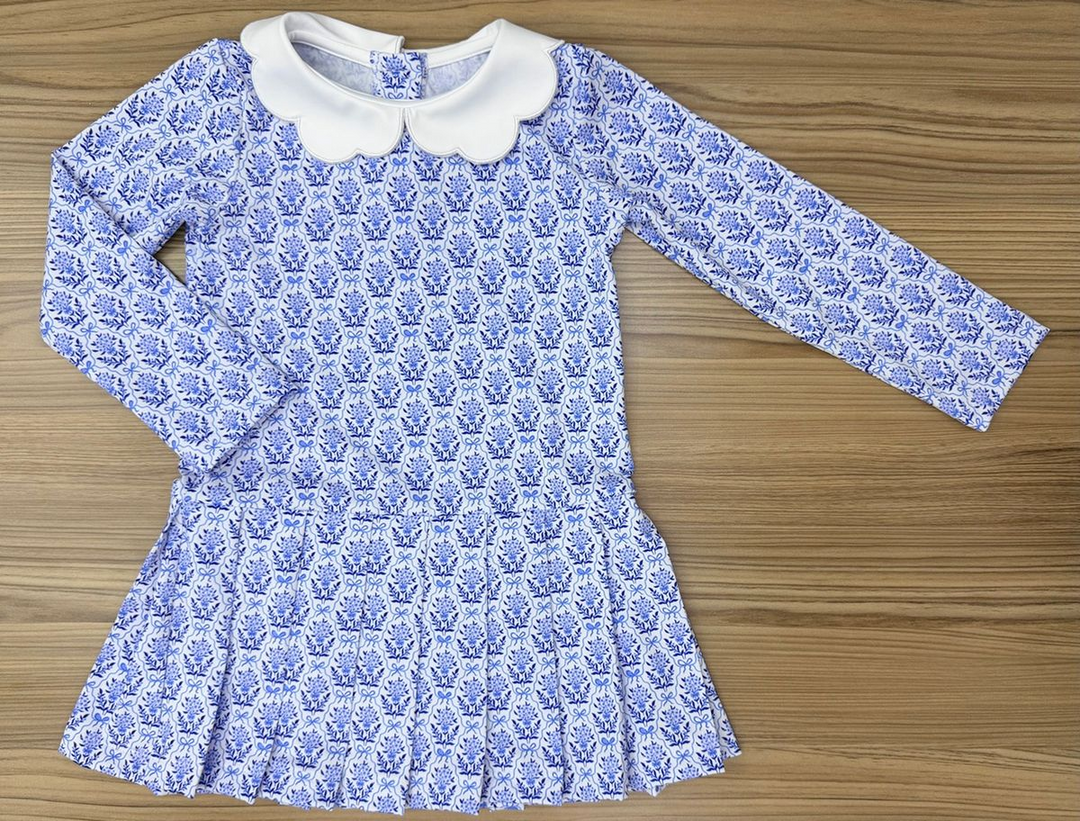 Blueberry Bow Claire Dress