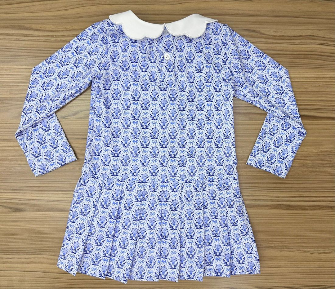 Blueberry Bow Claire Dress