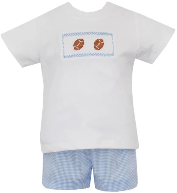 Football Boys Light Blue Gingham Boy&