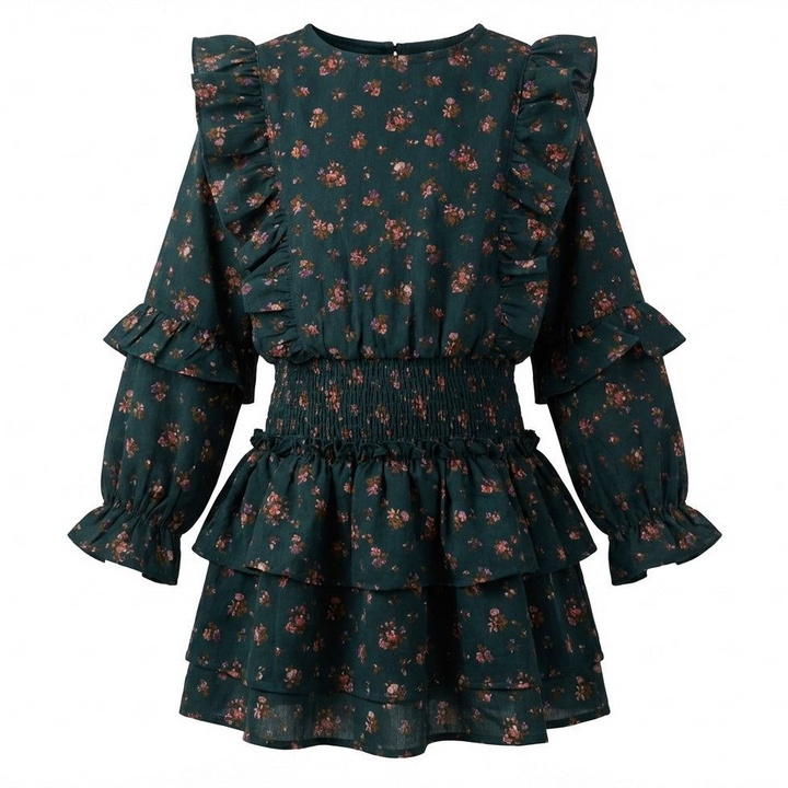 Charlie Dress Evergreen Vintage Floral