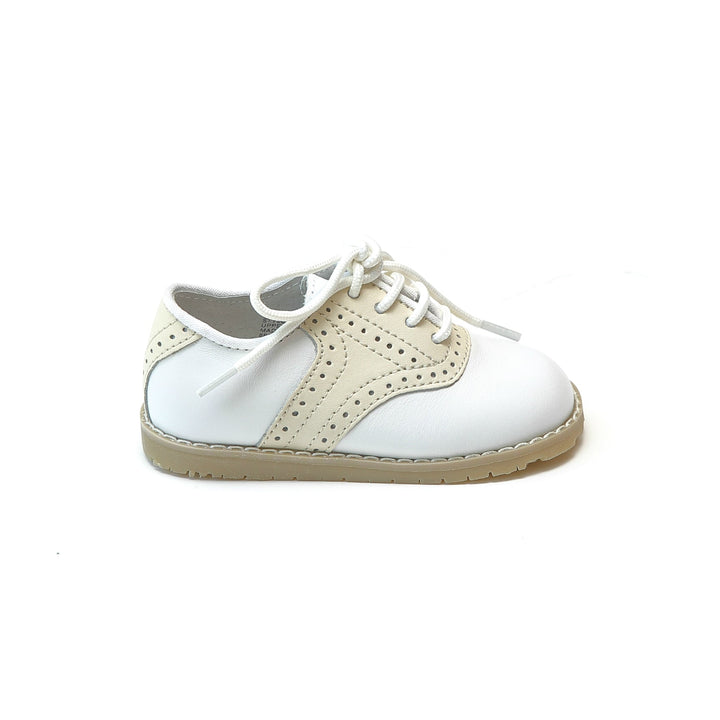 Luke Saddle Shoes - White/Beige