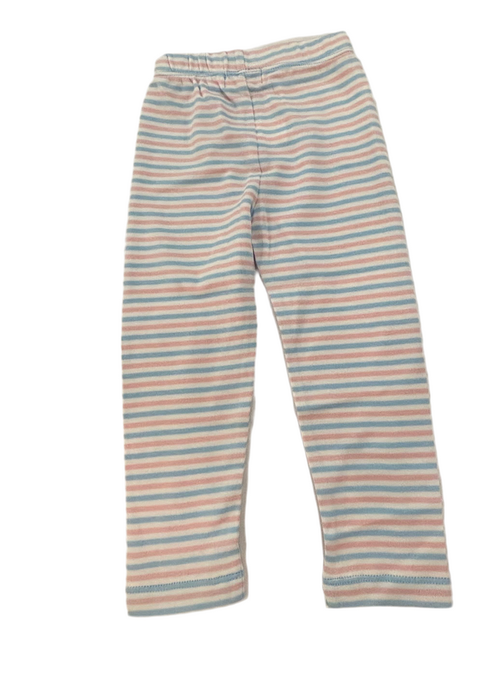 Striped Straight Leggings Light Sky Blue