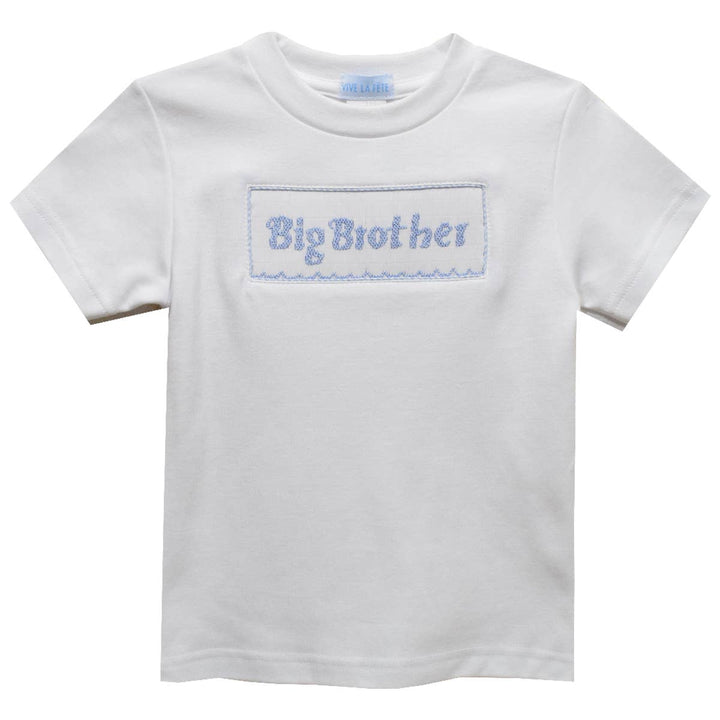 Big Brother Smocked Knit Short Sleeve Boys T-Shirt