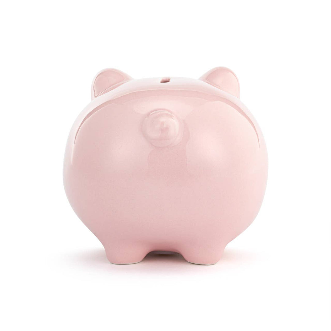 Pink Ceramic Classic Piggy Bank - 7x5.5x6in
