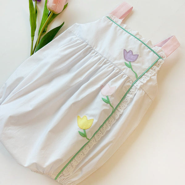 Bitsy Bubble Worth Avenue White with Palm Beach Pink Flowers