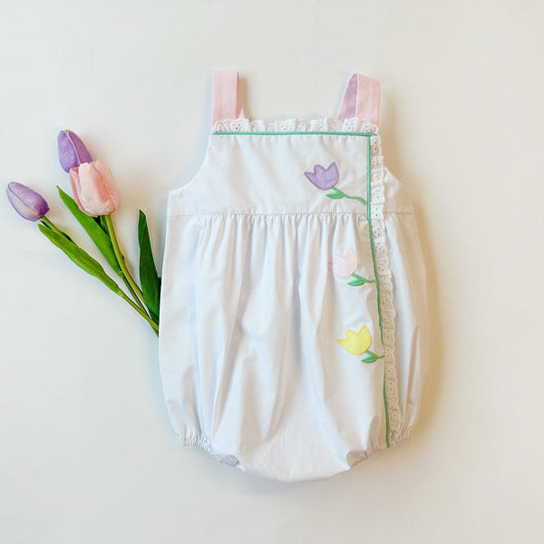 Bitsy Bubble Worth Avenue White with Palm Beach Pink Flowers