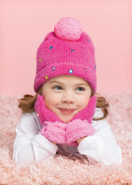 Hot Pink Glitzy Gloves