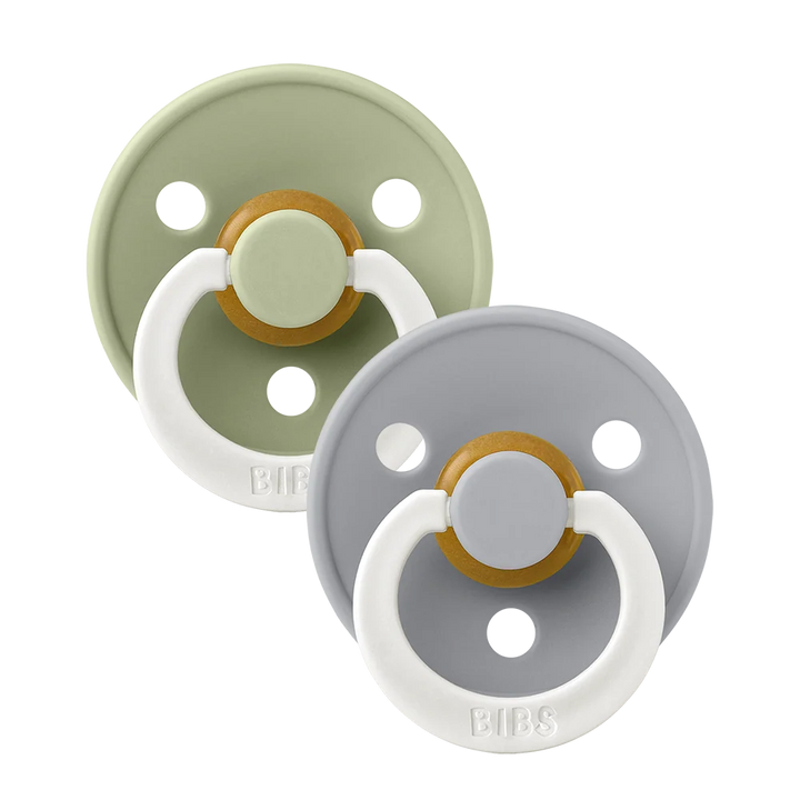 BIBS Round Pacifier Original COLOUR Latex 2 PK