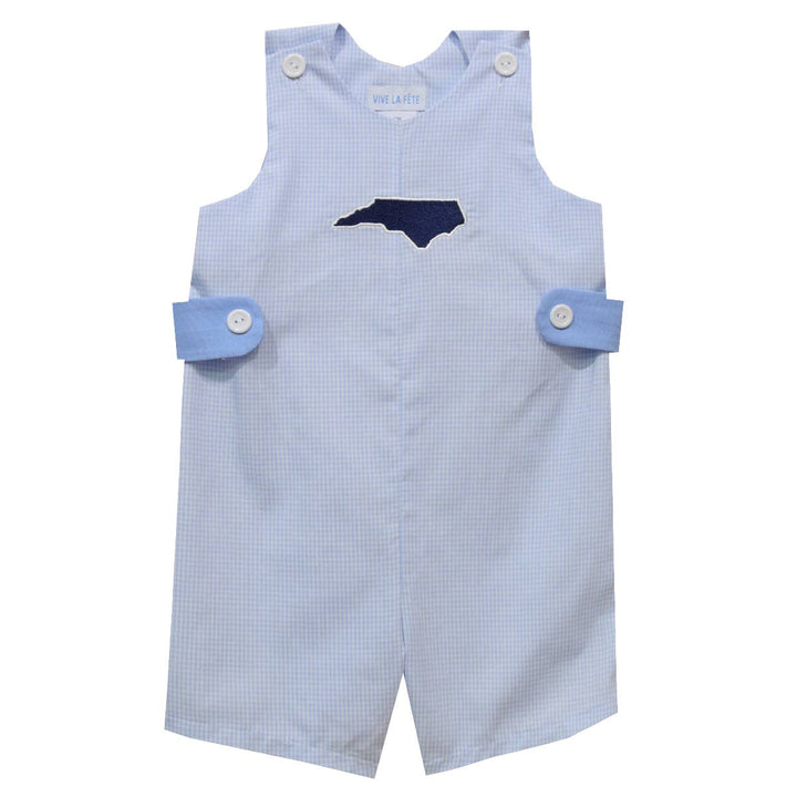 Carolina Embroidered Light Blue Gingham Jon Jon