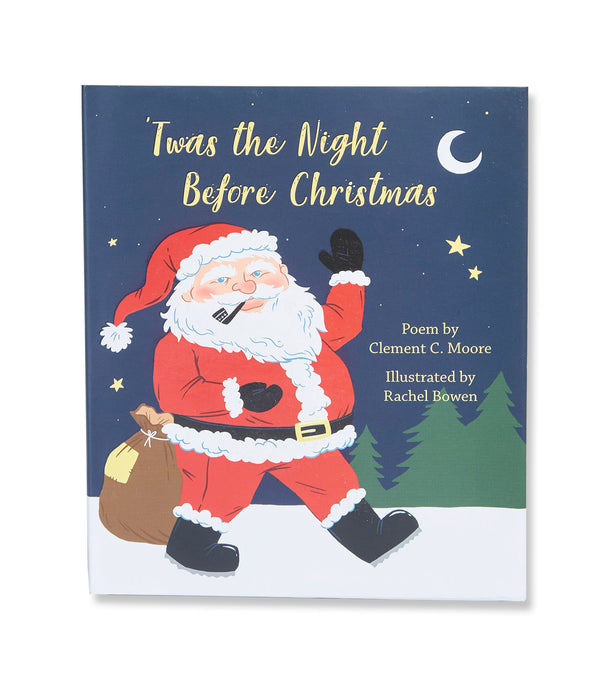Twas The Night Before Christmas - Red Flat Pack Pajama Set With Book
