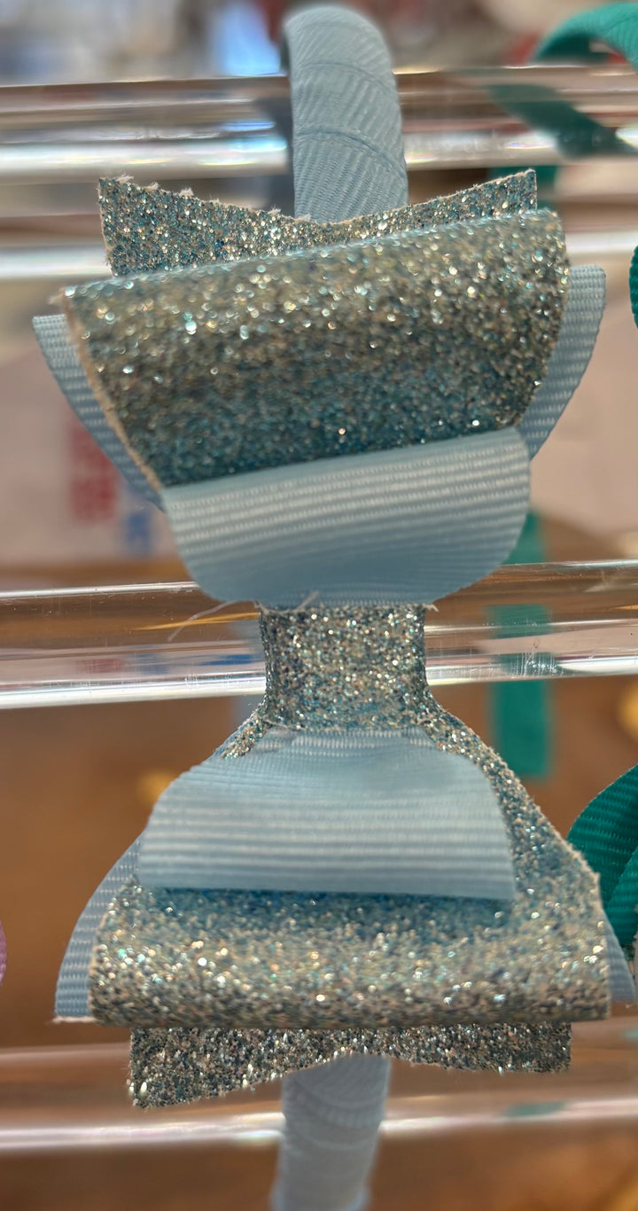 Medium Glitter/Grosgrain Stacked Bow Headband