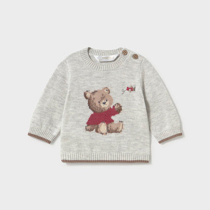 Newborn Boy Jacquard Sweater Steam