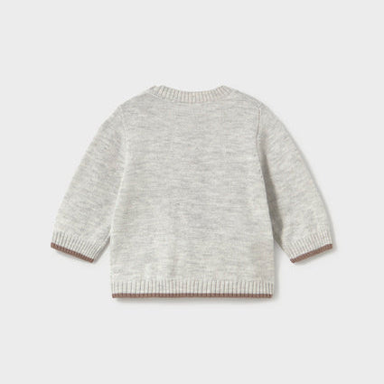 Newborn Boy Jacquard Sweater Steam