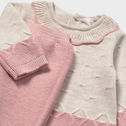 Newborn 3-Piece Knit Set H. Baby Rose