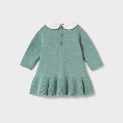 Newborn Girl Knit Dress Mineral