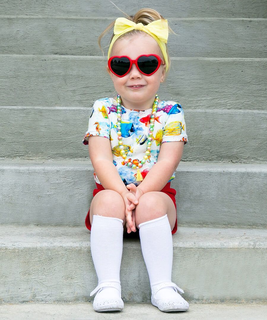 Classic White Nylon Knee High Socks