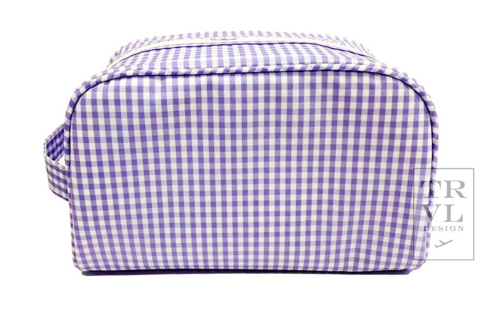 Stowaway - Toiletry Bag Gingham Lilac