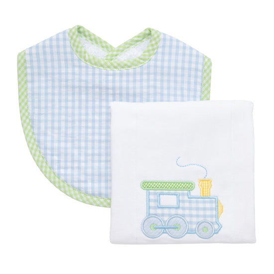 Train Basic Bib &amp; Burp Boxed Set