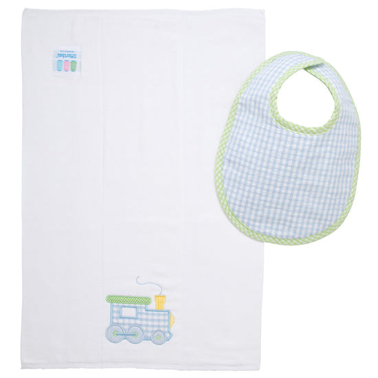 Train Basic Bib &amp; Burp Boxed Set