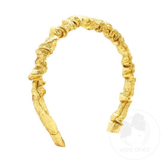 Metallic Lamé Ruffle Headband