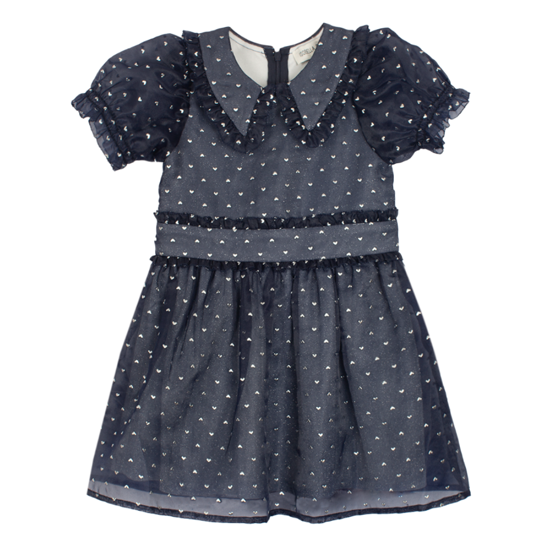 Majesty Natural Waist Organza &amp; Sparkling Knit Dress