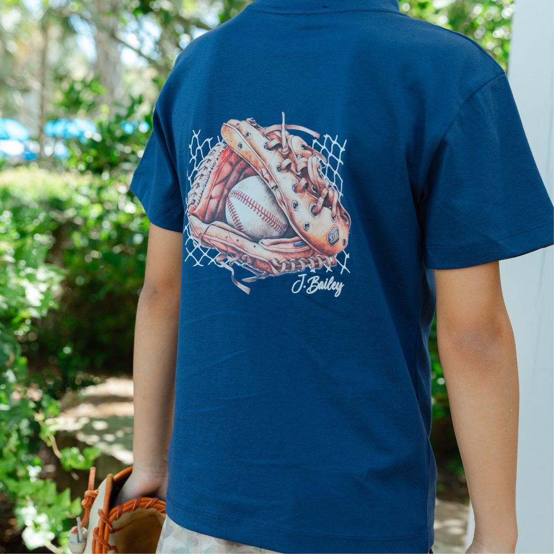 Logo Tee - Baseball on Navy