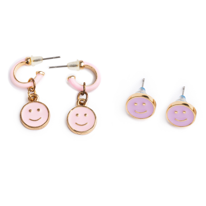 B Chic All Smiles Earrings 2 pair