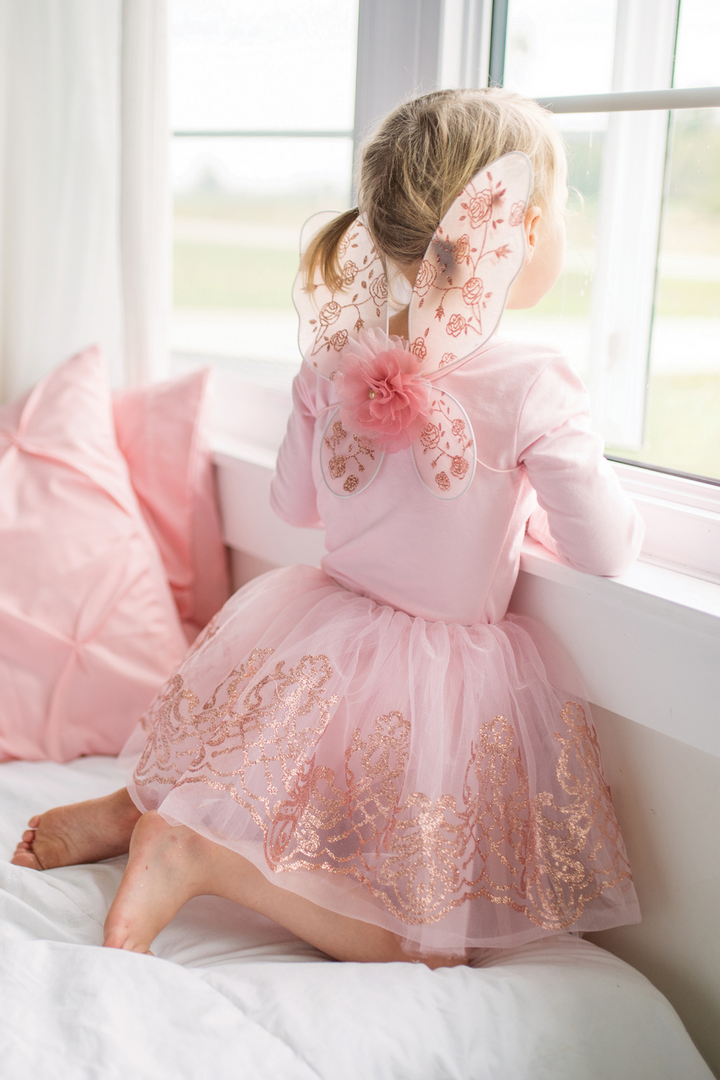 Rose Gold Tutu &amp; Wings Set