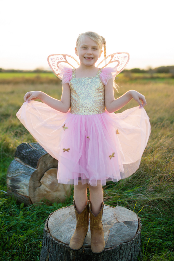 Gold Butterfly Dress with Wings