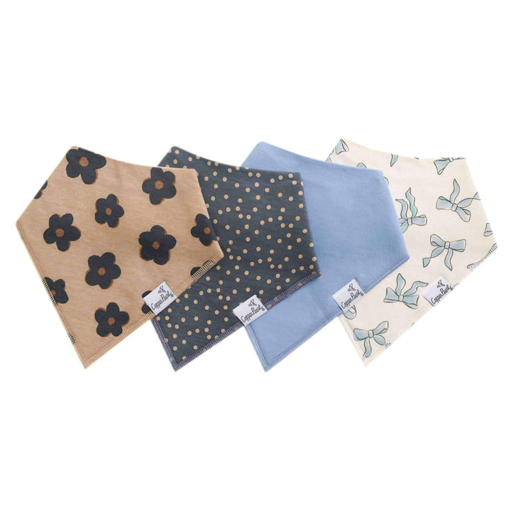 Gemma In Tan Bandana Bib Set (4-Pack)
