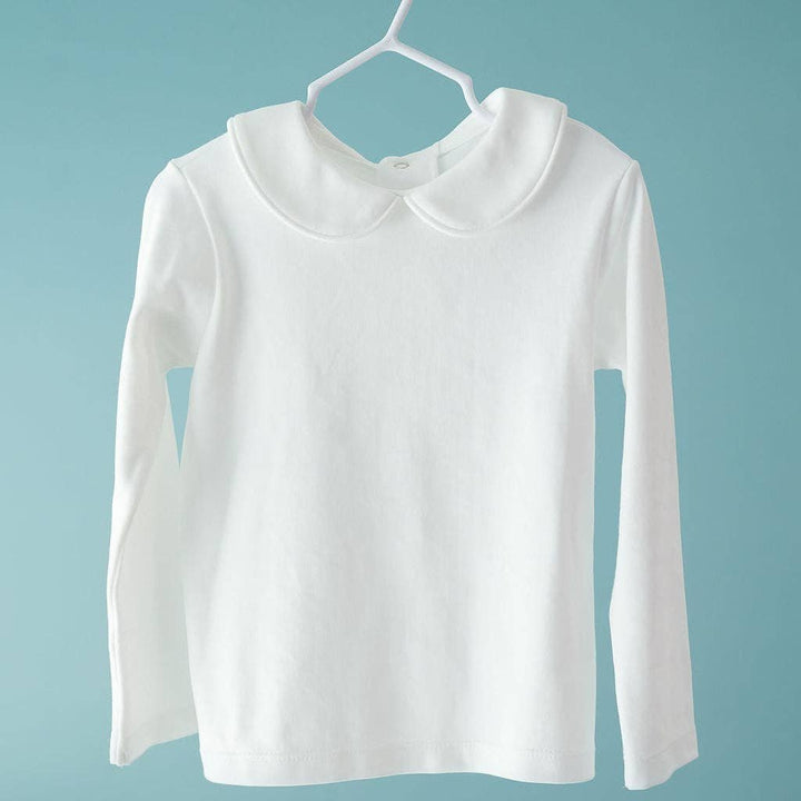 Unisex Long Sleeve Peter Pan Collar Shirt