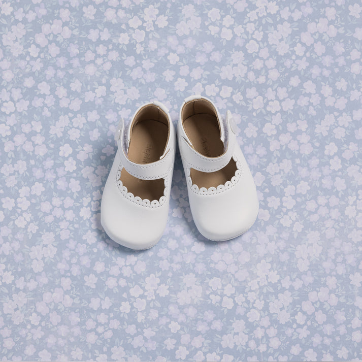 Baby Mary Janes - White