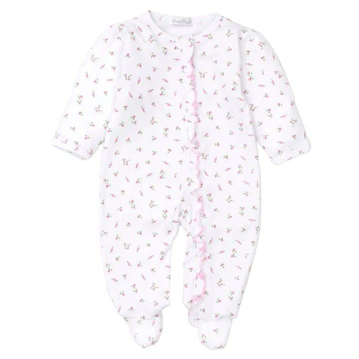 Garden Roses Ruffle Zip Footie