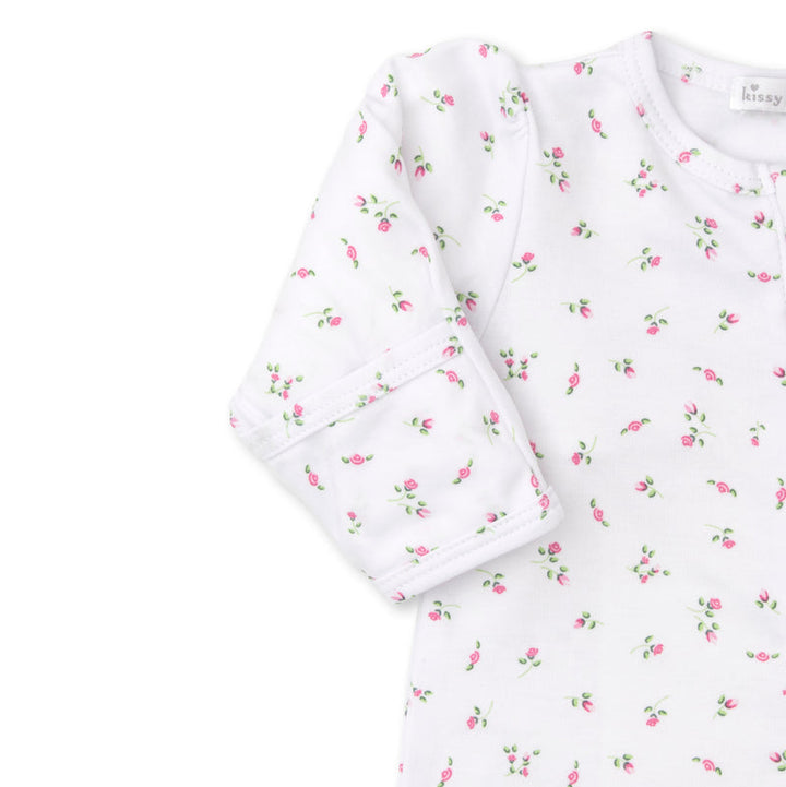 Garden Roses Ruffle Zip Footie