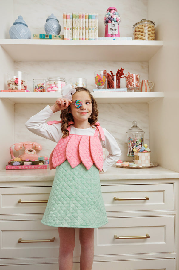 Happy Halloween Flower (Child) Grace Bay Green Microdot with Hamptons Hot Pink