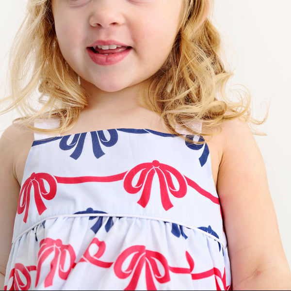 Idabelle Bloomer Set Brentwood Bows with Worth Avenue White