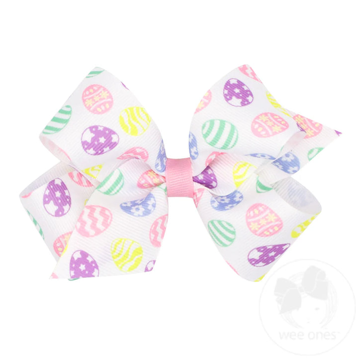 Mini Assorted Easter Print W/Embroidered Bow