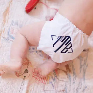 Dalton Diaper Cover Worth Ave White
