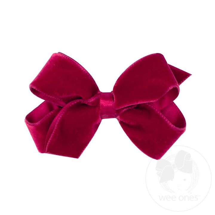 Mini Velvet/Satin Overlay Bow