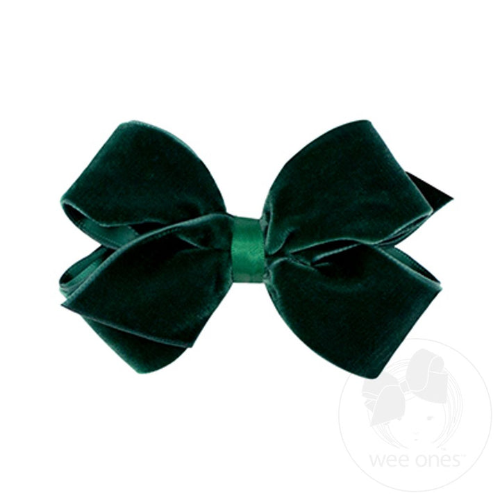 Mini Velvet/Satin Overlay Bow