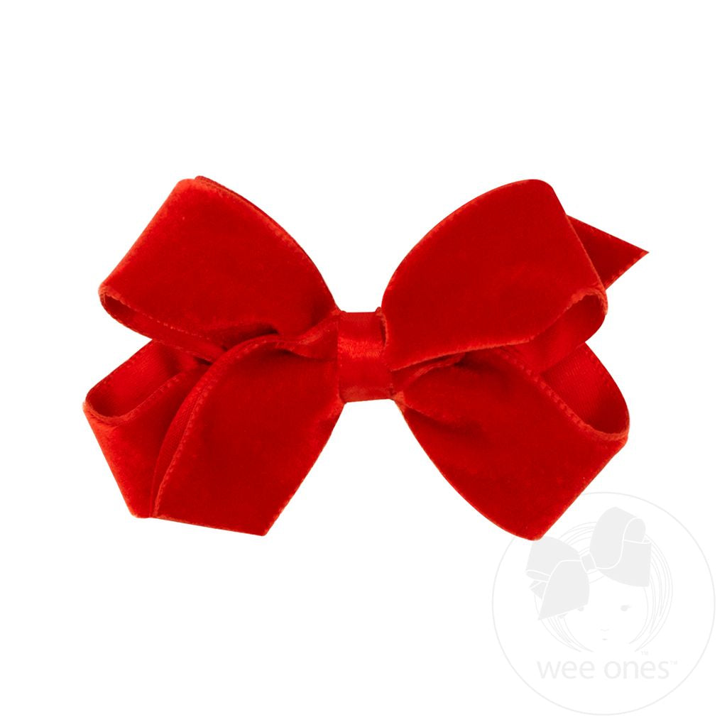 Mini Velvet/Satin Overlay Bow