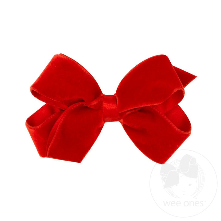 Mini Velvet/Satin Overlay Bow
