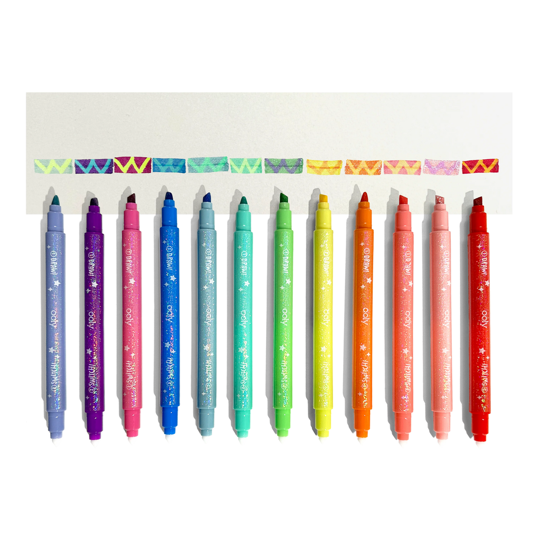 Switch-eroo!: Sparkle Glittery Color-Changing Markers