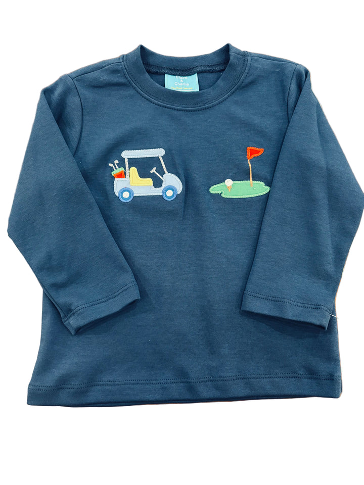 Golf Navy Blue Knit Boys T-shirt