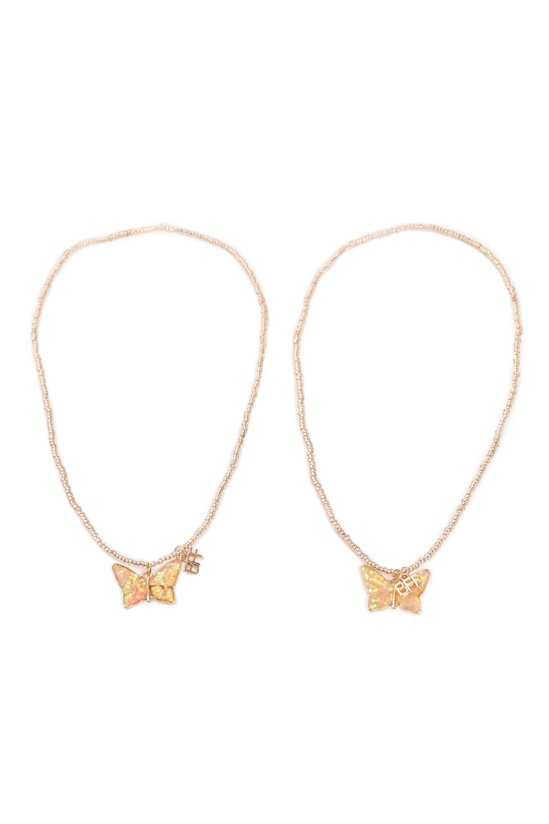 BFF Butterfly Share &amp; Tear Necklaces