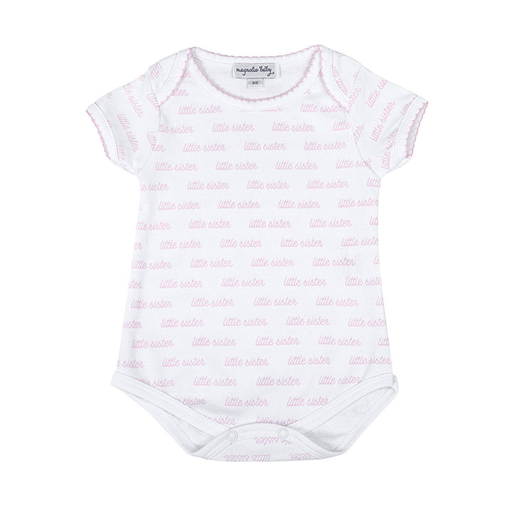 Little Sister Print Short Sleeve Bodysuit