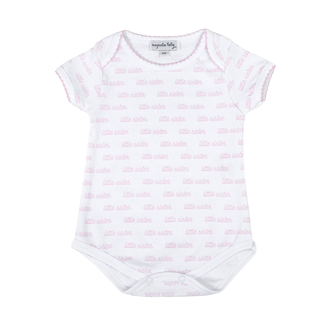 Little Sister Print Short Sleeve Bodysuit