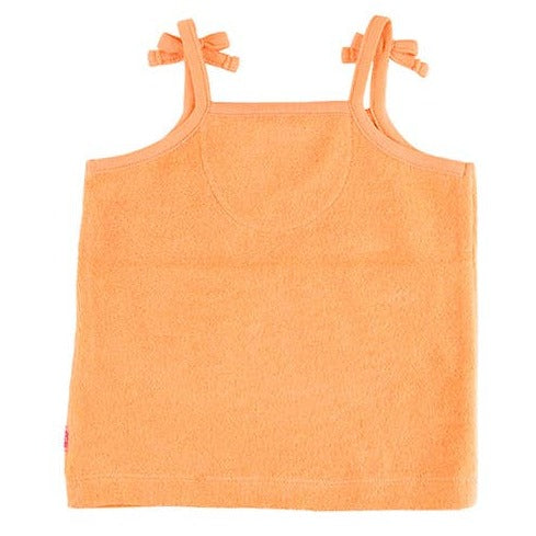 Orange Melon Terry Knit Tie Tank