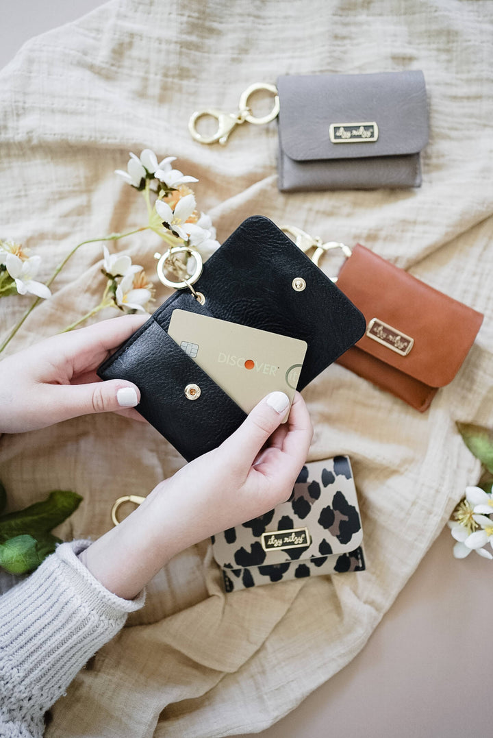 Taupe Itzy Mini Wallet Card Holder